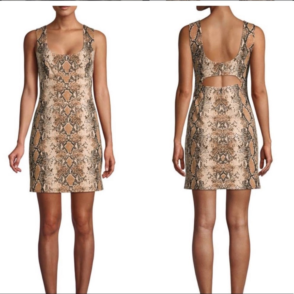 Diane Von Furstenberg Snakeskin Mini Dress